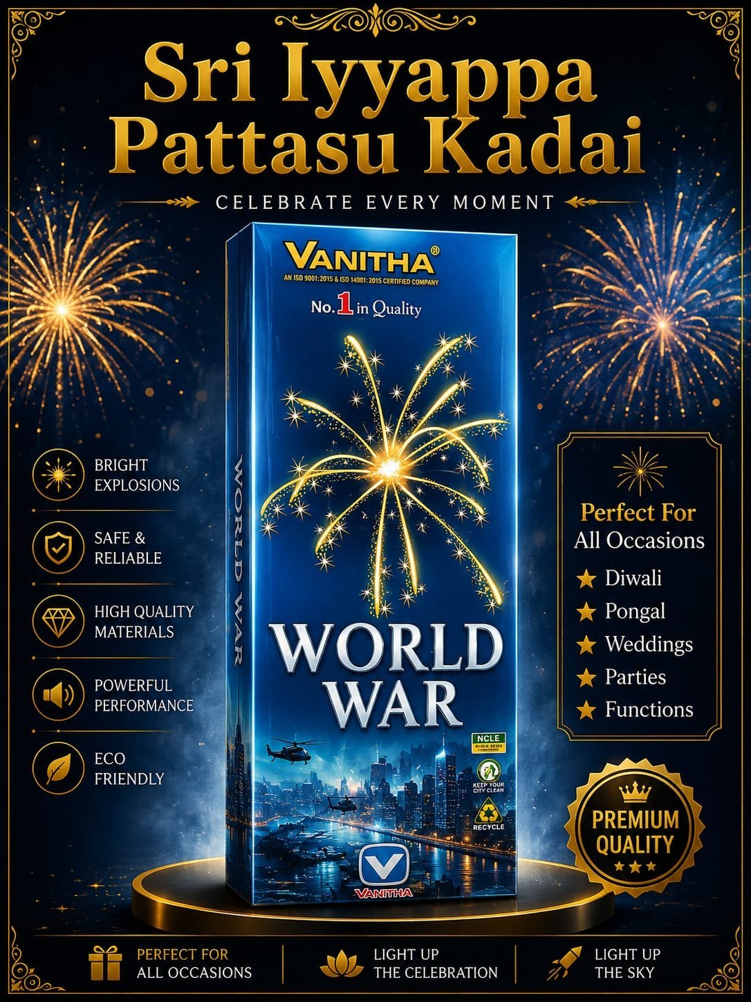 Vanitha World War Firework Cracker Box